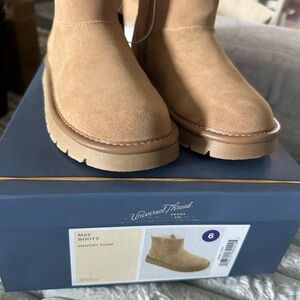 Universal Thread Women's Camel Winter Boots